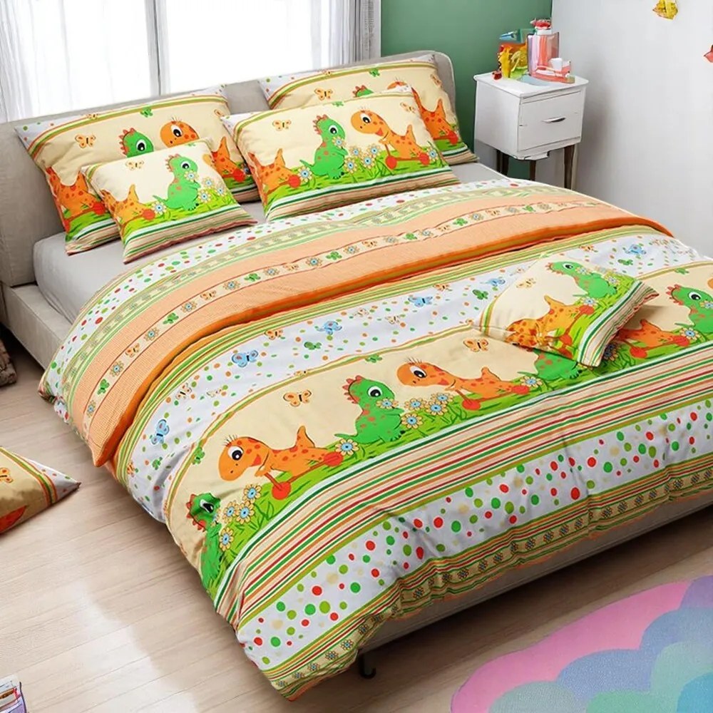 Bavlnené obliečky Homa DINO KIDS 2-dielna sada 140x200 cm
