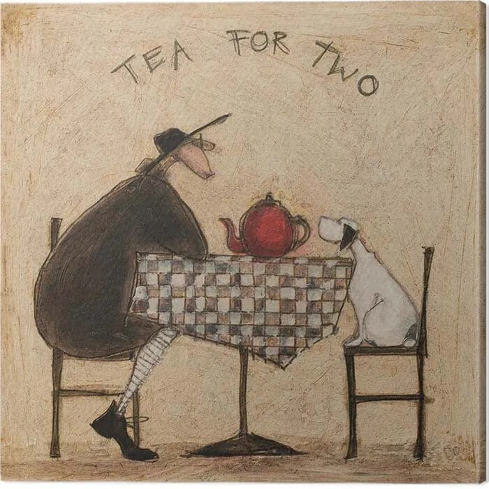 Obraz na plátne Sam Toft - Tea Fot Two, (40 x 40 cm)