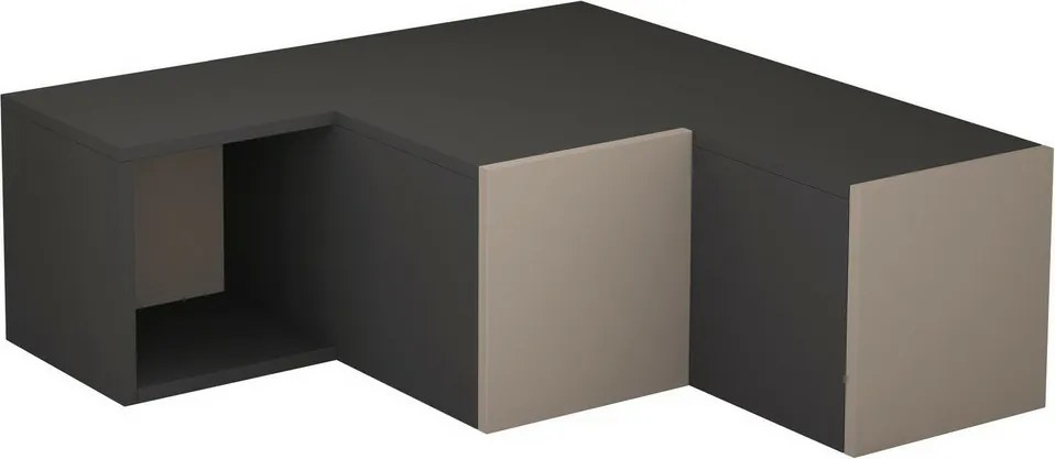 Kompaktný televízny stolík v odtieni Mocha aAntracit