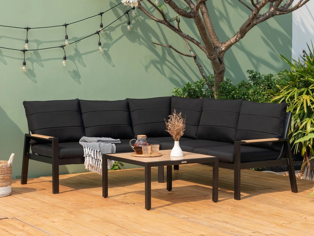 Hliníková rohová súprava PANAMA čierna