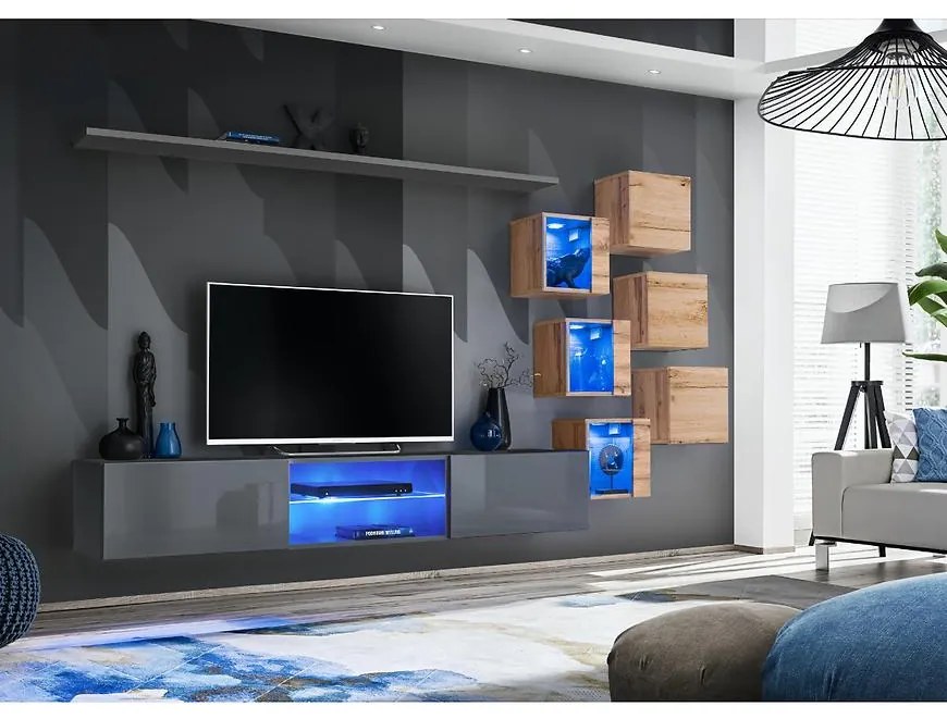 Obývacia Stena Switch Xxi Grafit/Wotan