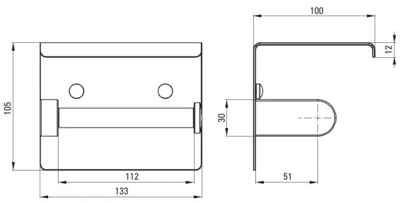 Deante ADR_0221 - Držiak toaletného papiera ROUND lesklý chróm
