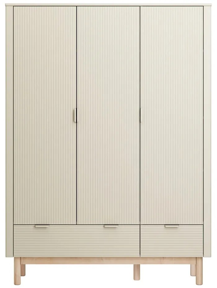 Krémová detská šatníková skriňa 144x52 cm Miloo – Pinio
