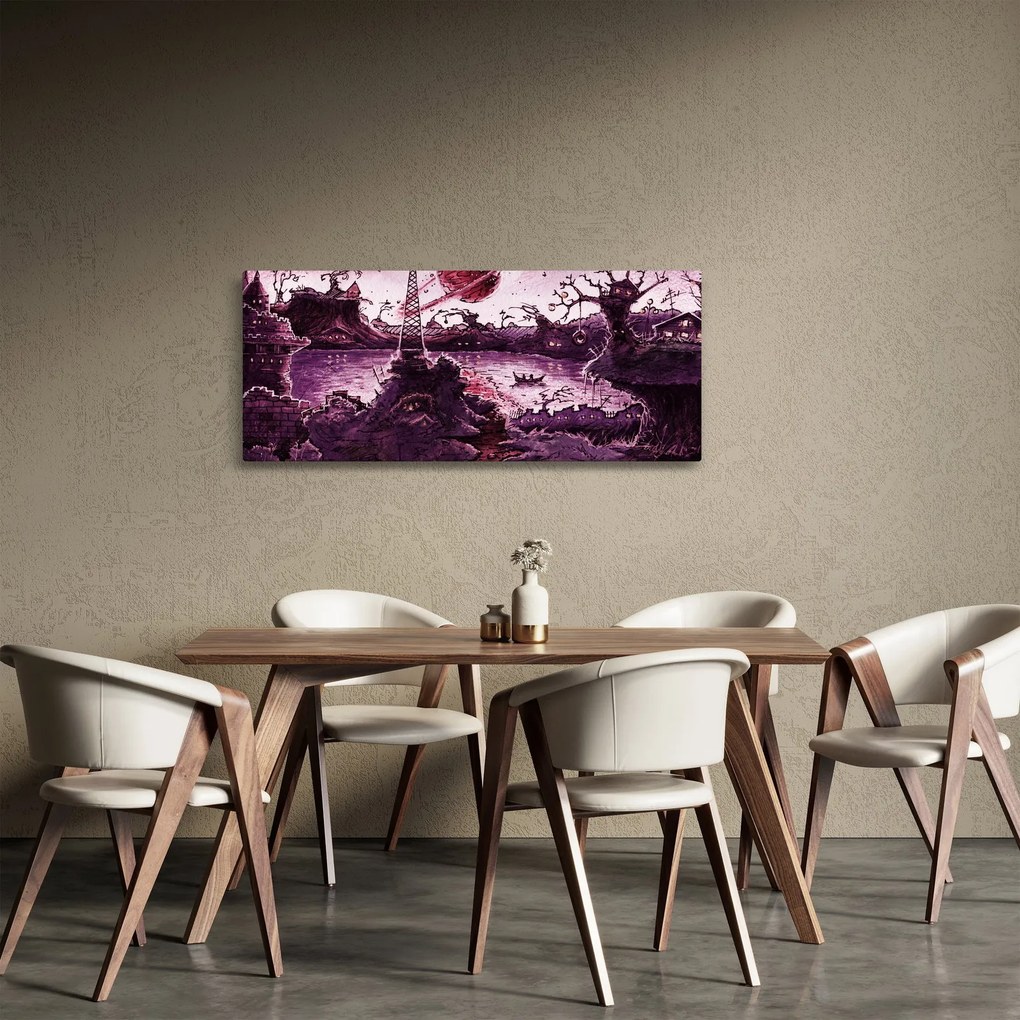 Obraz - Očarovaná dedina (120x50 cm)