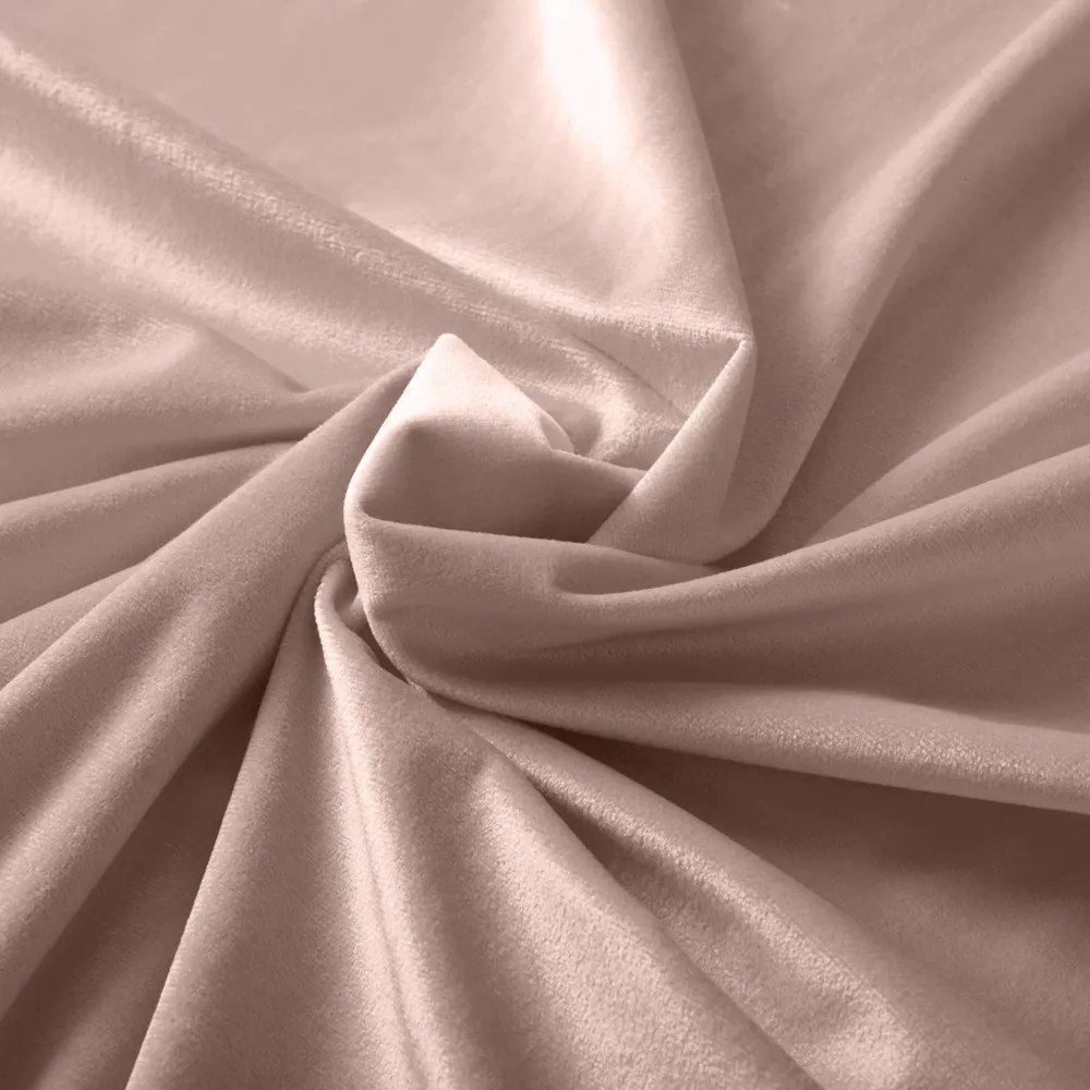 Biante Veľký zamatový okrúhly obrus Velvet Premium SVP-043 Púdrovo ružový Ø 150 cm