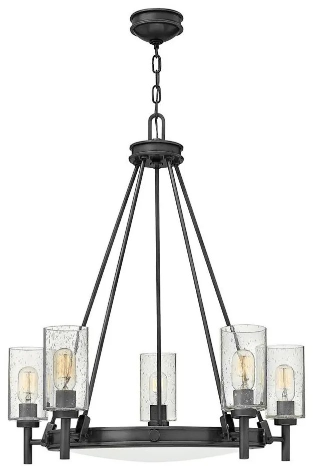 Hinkley HK-COLLIER5-BX - Luster na reťazi COLLIER 5xE27/40W/230V, priemer 68,5 cm