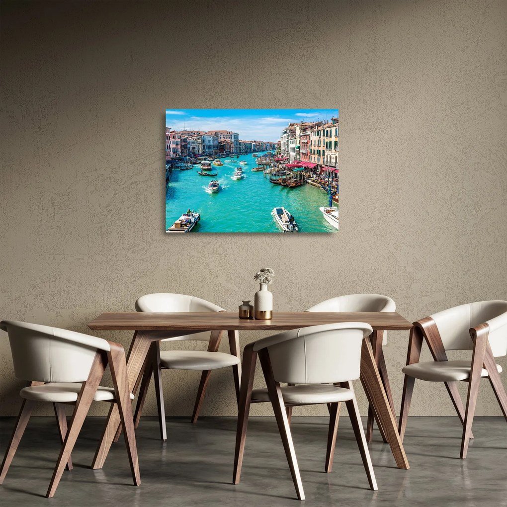 Sklenený obraz - Canal Grande, Benátky, Taliansko (70x50 cm)