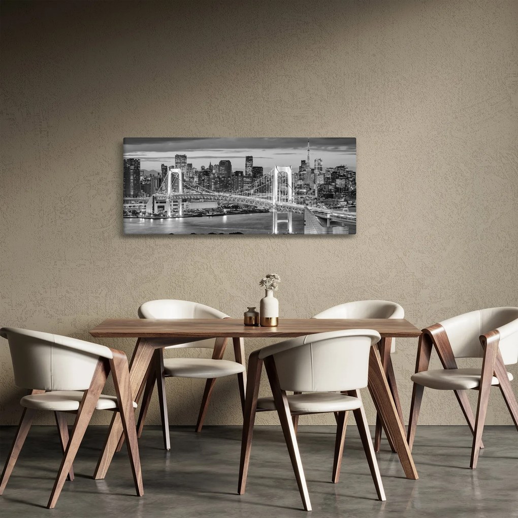 Obraz - Čiernobiele veľkomesto (120x50 cm)