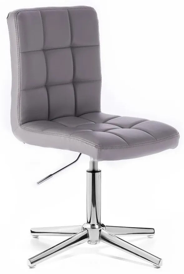 LuxuryForm DESIGN Stolička TOLEDO na striebornom kríži - sivá