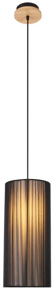 CLX Závesné osvetlenie CORIGLIANO-ROSSANO, 1xE27, 40W, 18cm, okrúhle, čierne