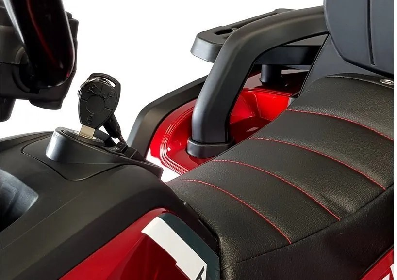 LEAN CARS Elektrická štvorkolka XMX607 červená lakovaná, LED svetlá, MP3