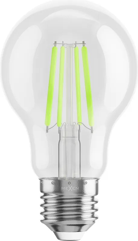 Mexen Vintis, LED filamentová žiarovka E27, A60, 4 W, zelená, číra, L150-E27-04XX-46