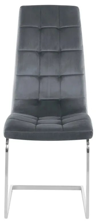 Sivé zamatové jedálenské stoličky v súprave 2 ks Lola – Støraa