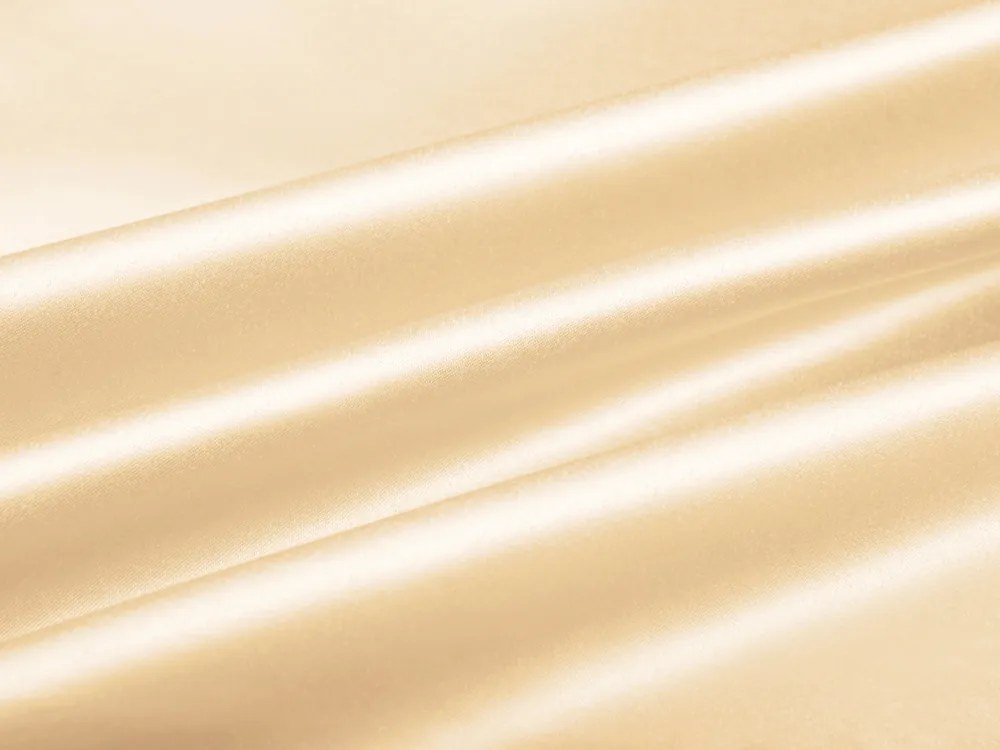 Biante Saténový behúň na stôl polyesterový Satén LUX-057 Béžový 35x120 cm