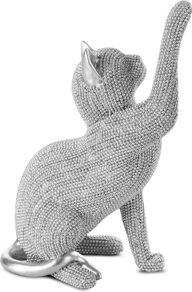 DEKORAČNÁ SOŠKA ELDO 14X8X22 CM STRIEBORNÁ