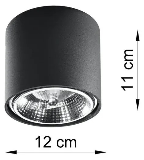 Čierne stropné svietidlo Nice Lamps Luigi