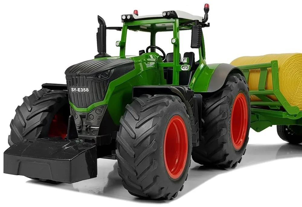 LEAN TOYS Veľký traktor s prívesom na diaľkové ovládanie 2,4GHz 1:16 zelený RTR