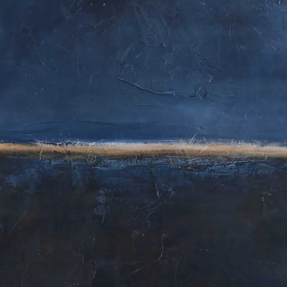 Ručne maľovaný obraz 78x98 cm Edge Blue – Malerifabrikken