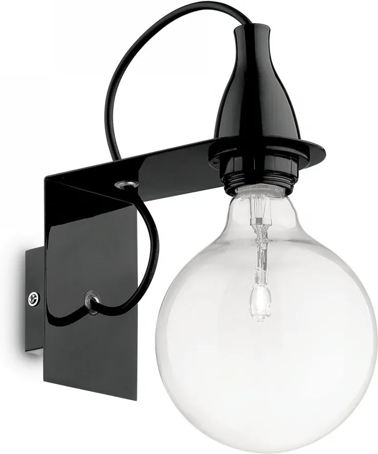 Ideal Lux 045214 nástenné svietidlo Minimal Nero 1x70W | E27