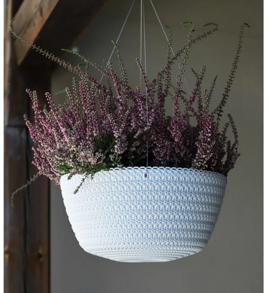 PLASTOVÝ KVETINÁČ FANCY 15X30 CM ANTRACITOVÁ