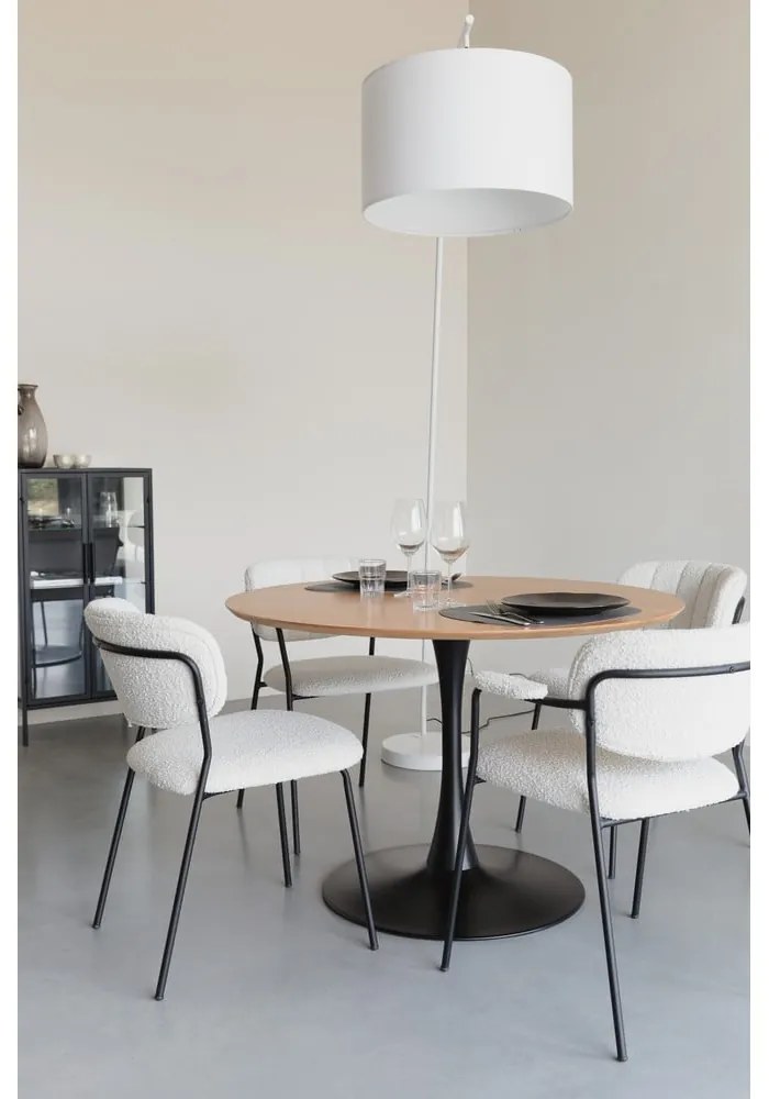 Biela stojacia lampa s textilným tienidlom (výška 220 cm) Martine – White Label