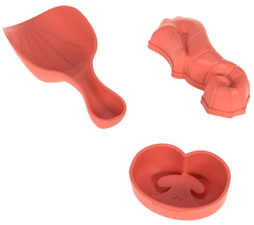 Súprava hračiek do piesku - 5 ks - ružová