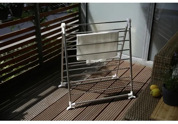 WENKO 3772020100 - Sušiak PROFI 65x150 cm nerez/strieborná/biela