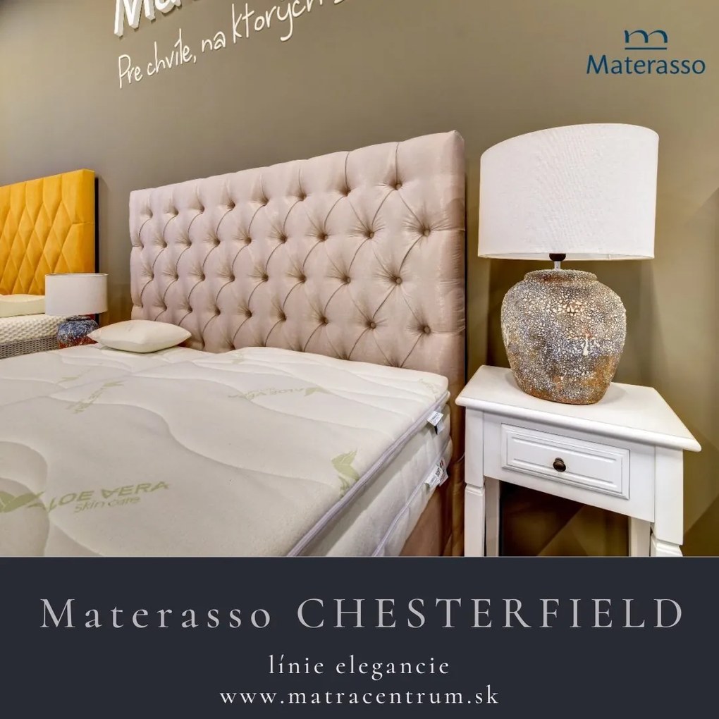 Materasso Posteľ Chesterfield, 160 x 200 cm, Design Bed, Cenová kategória "C"