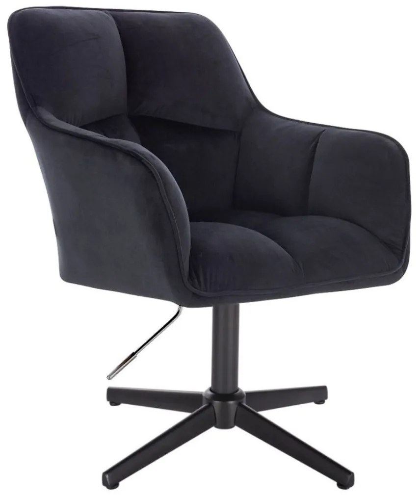 LuxuryForm DESIGN Kreslo AMALFI VELUR na čiernom kríži - čierne