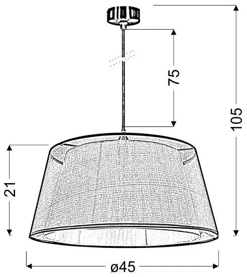 Luster na lanku CHARLIE 1xE27/60W/230V béžová