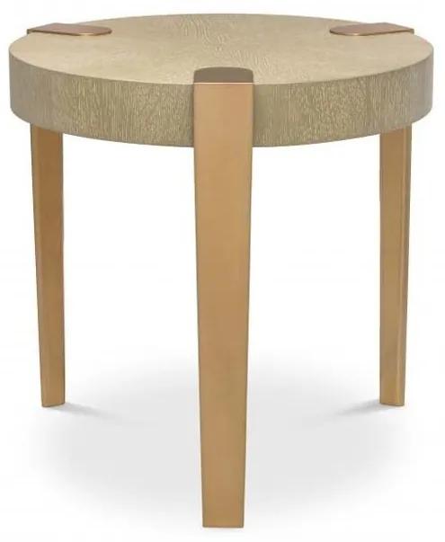 Béžový Príručný stolík Oxnard ø56 × 55,5 cm EICHHOLTZ