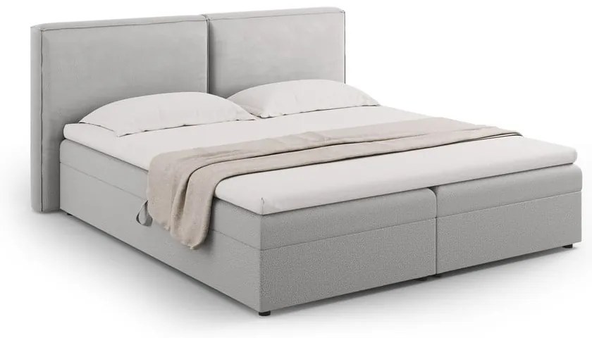 Svetlosivá boxspring posteľ s úložným priestorom 180x200 cm Arendal – Cosmopolitan Design