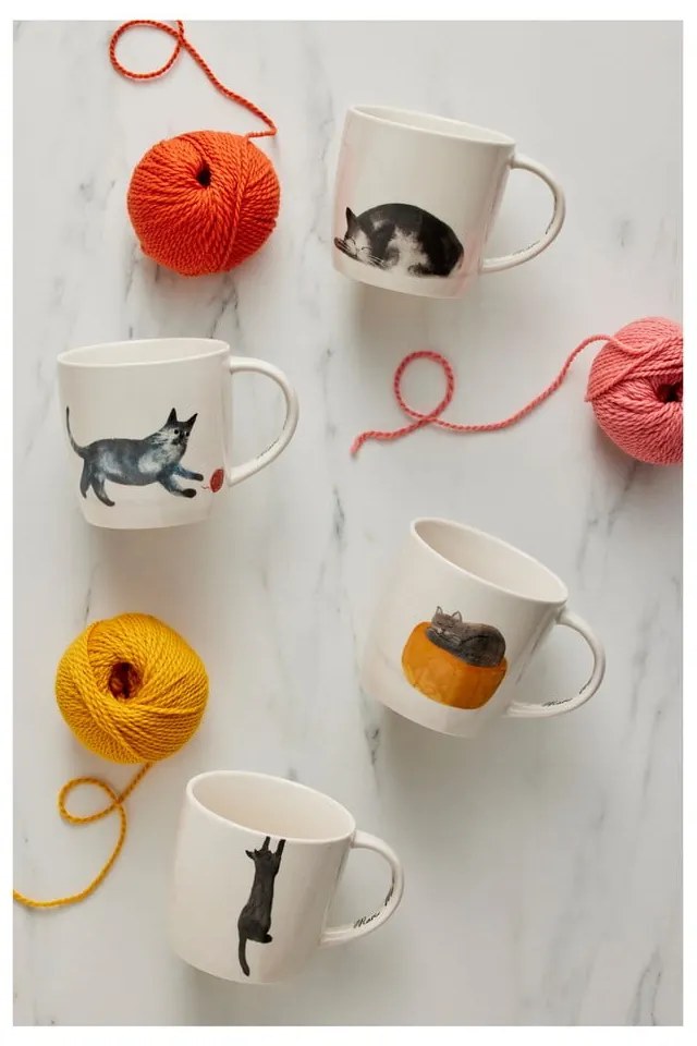 Biely porcelánový hrnček 400 ml Best Feline Friends – Maxwell & Williams