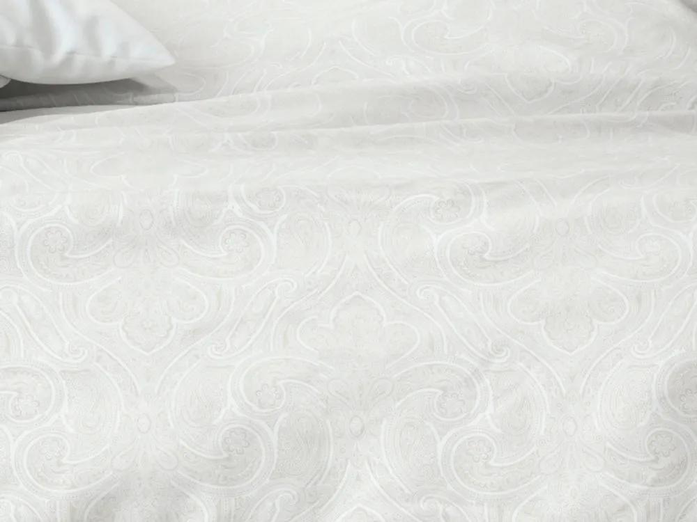 Mistral Home obliečky bavlnený satén Paisley White - 240x220 / 2x70x90 cm