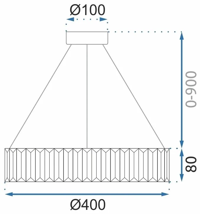 Stropné svietidlo LED APP982-CP strieborné