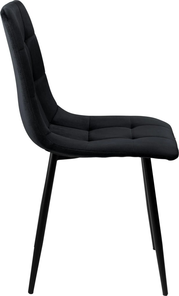 Čierna čalúnená stolička DENVER
