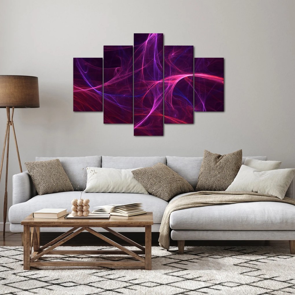Abstraktný obraz kriviek (150x105 cm)