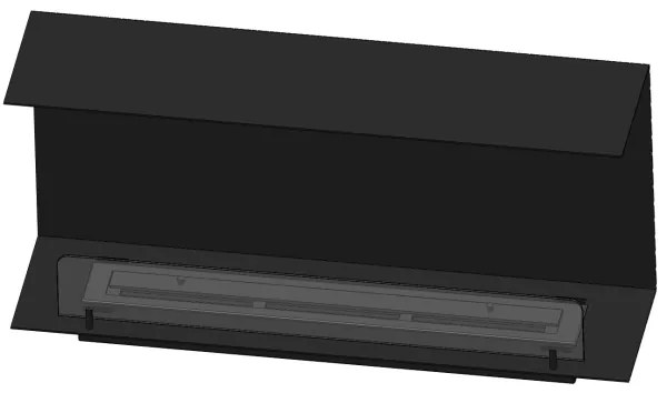 InFire - Vstavaný BIO krb 100x45 cm 3kW čierna