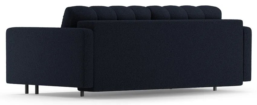 Tmavomodrá rozkladacia/s úložným priestorom pohovka z textílie buklé 222 cm Bali – Cosmopolitan Design