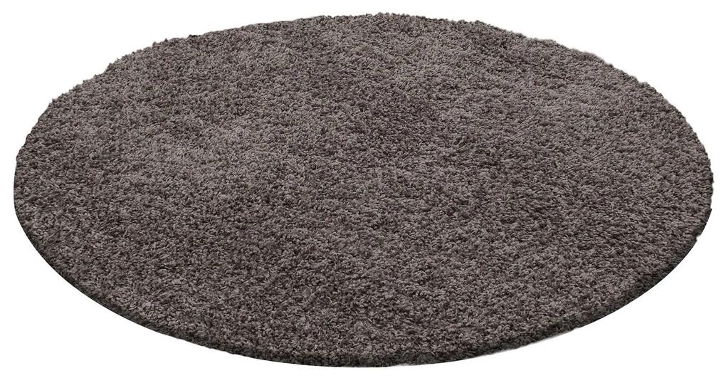 Ayyildiz Kusový koberec LIFE 1500, Okrúhly, Taupe Rozmer koberca: 200 cm KRUH
