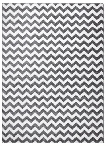 styldomova Sivo-biely koberec sketch cik cak F561