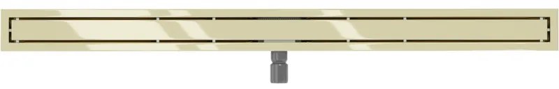 Mexen Flat nerezový sprchový žľab 140 cm vzor M13, 2v1, zlatá, 1510140
