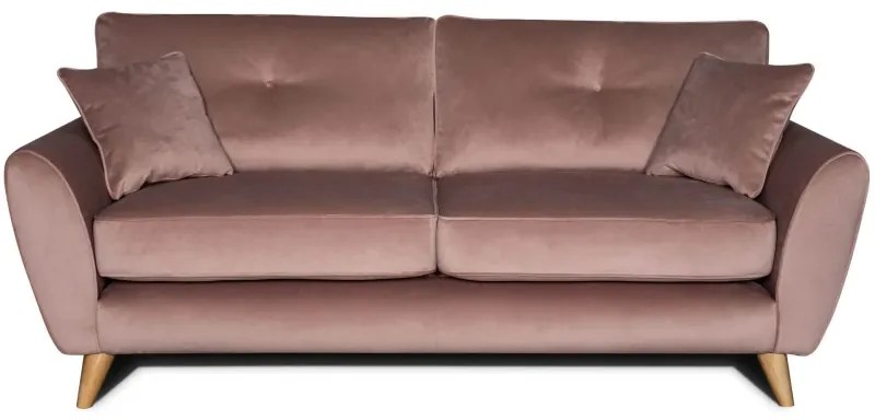 Pohovka ISLA 3P, staroružová (velvet - PINK)