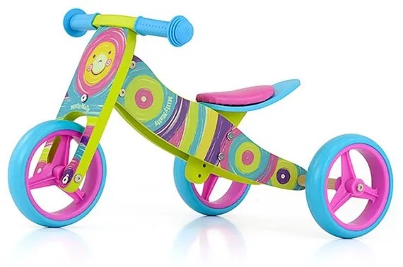 MILLY MALLY Nezaradené Detské multifunkčné odrážadlo bicykel Milly Mally JAKE Rainbow Multicolor |