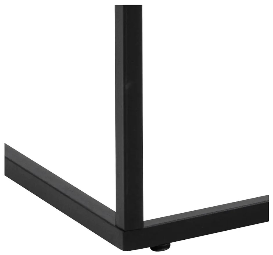 Konferenčný stolík Barossa 110 cm biely mramor/čierny