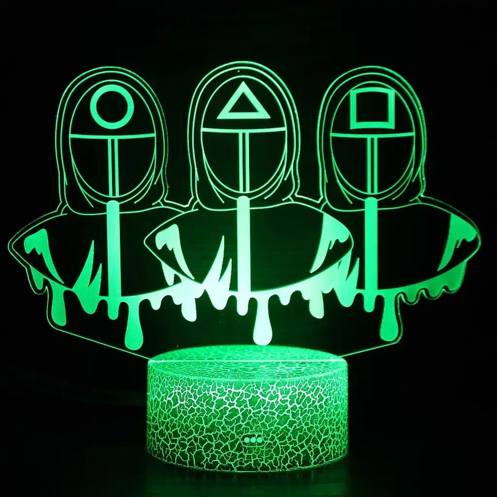 3Dmix 3DL-CRK069 – 3D LED nočná lampa - Squid Game (Crack základňa)