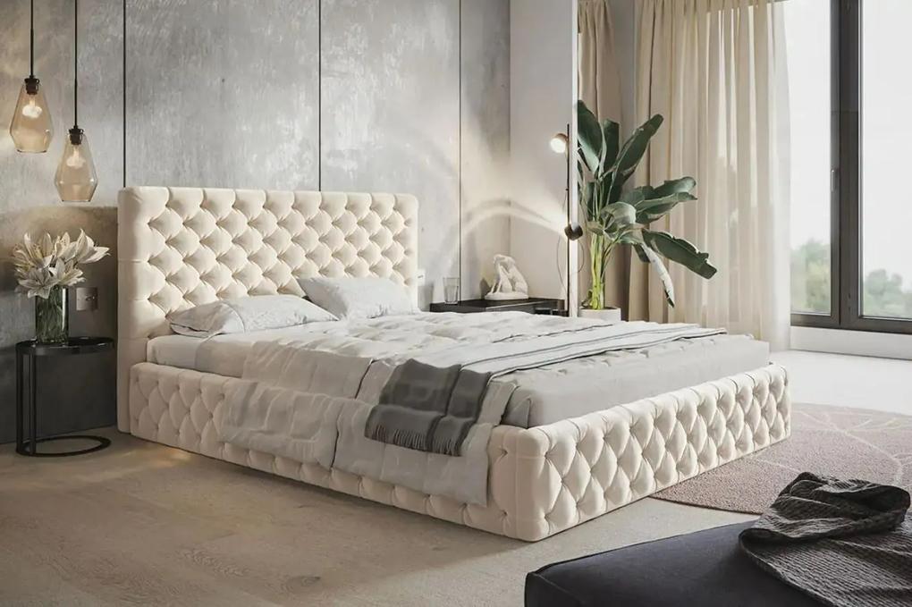 Dizajnová čalúnená manželská posteľ  MAISON 180 x 200
