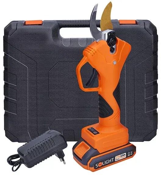 Aku nožnice na konáre Solight RNZN01 s náradím a kufríkom