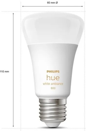 SADA 4xLED Stmievateľná žiarovka Philips Hue WHITE AMBIANCE E27/6W/230V 2200-6500K