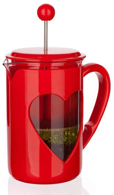 French press SRDCE červená